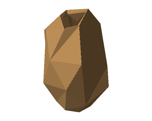 Váza s hranatým low-poly tvarom