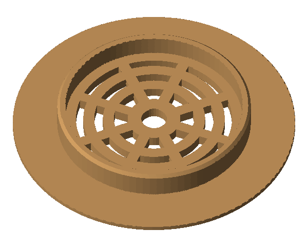 Mriežka odtoku sprchy okrúhla 108 mm